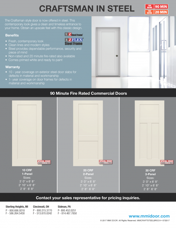 Steel Craftsman Collection 90 Minute MMI DOOR